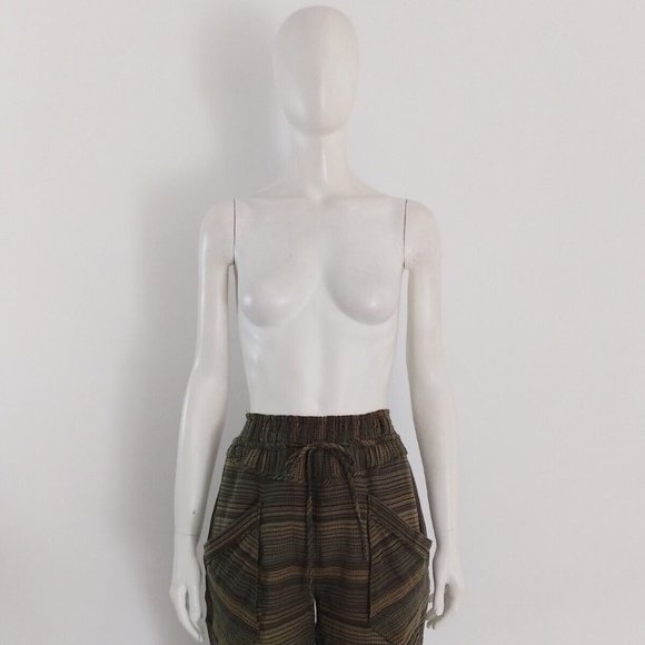 BNWT Free People (XS) Green Joggers Size UK 6 8 EU 34 36 Lounge Casual Trousers - Picture 4 of 9